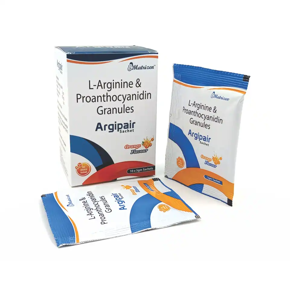 l arginine glutathione and proanthocyanidin granules L-Arginine (3gm) + Proanthocyanidin (75mg) – Argipair Sachet