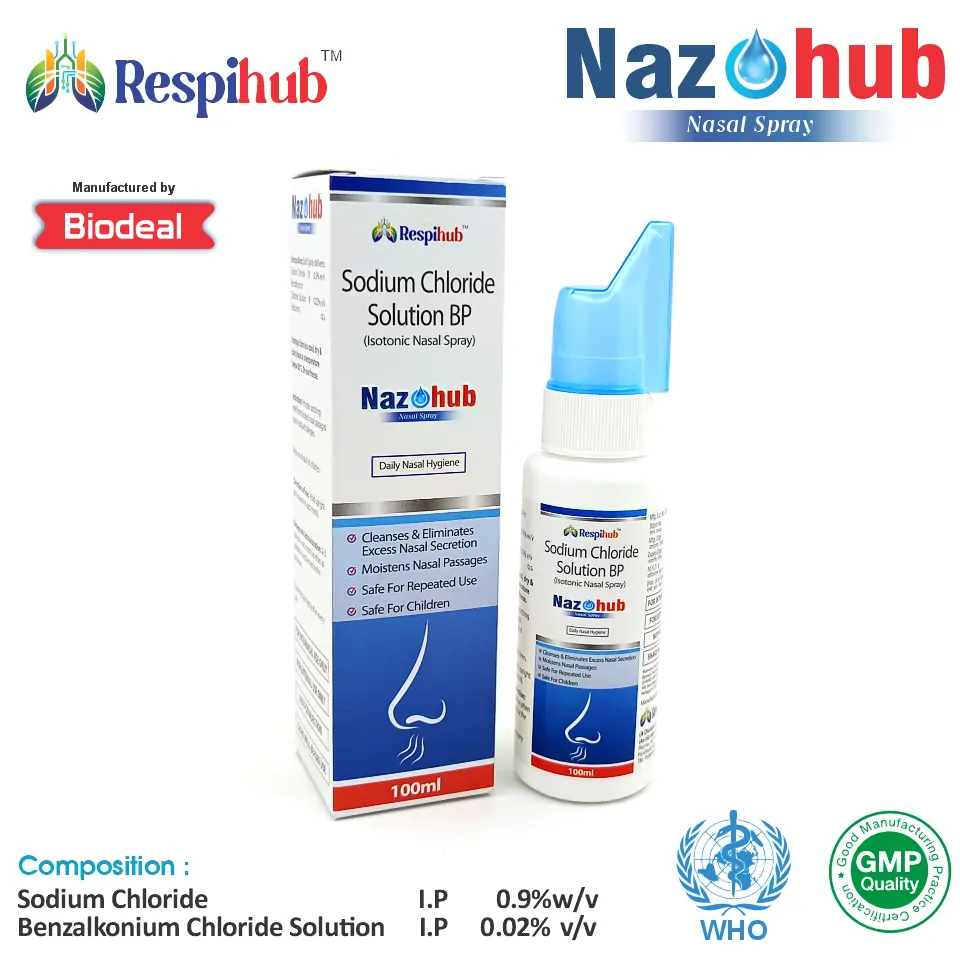 Nazohub Isotonic Nasal Spray for PCD Pharma Franchise